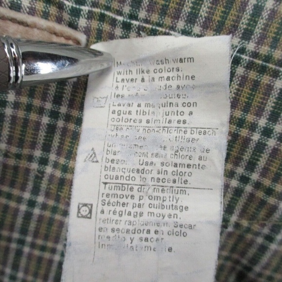 Carhartt Long Sleeve Shirt Gingham Plaid Mens 2XL XXL Green Yellow Western - Picture 6 of 13